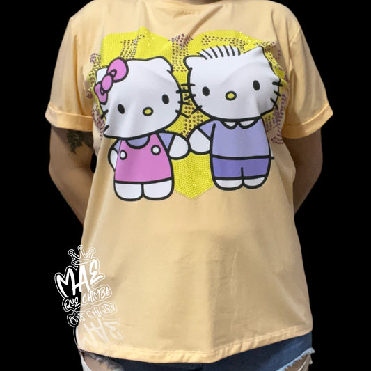 Blusa corte L Hello Kitty y Daniel naranja