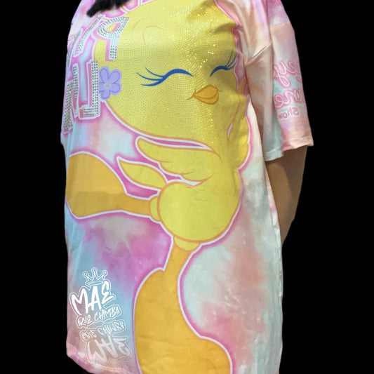 Blusón oversize Piolin Tydie rosa