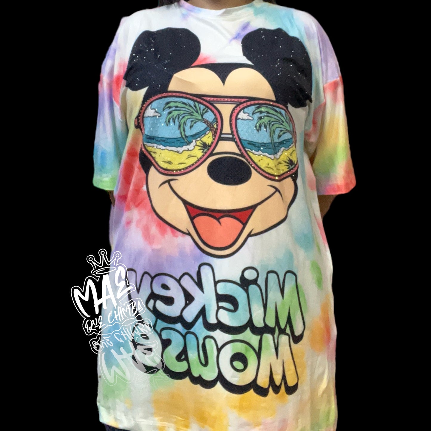 Blusón Oversize Mickey Mouse playero Tydie colores