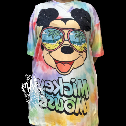 Blusón Oversize Mickey Mouse playero Tydie colores