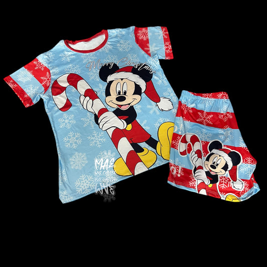 Pijama Mickey navideño celeste