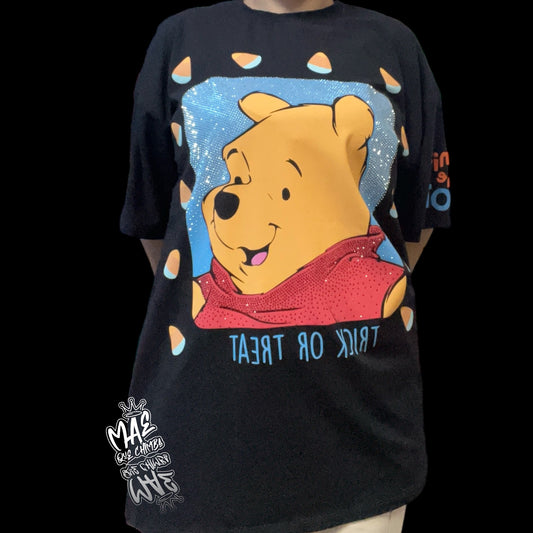 Blusón oversize Winnie Pooh Helados Negra