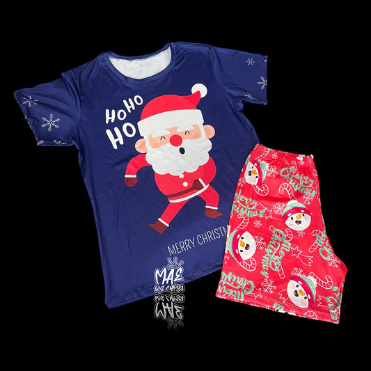 Pijama Santa Claus azul