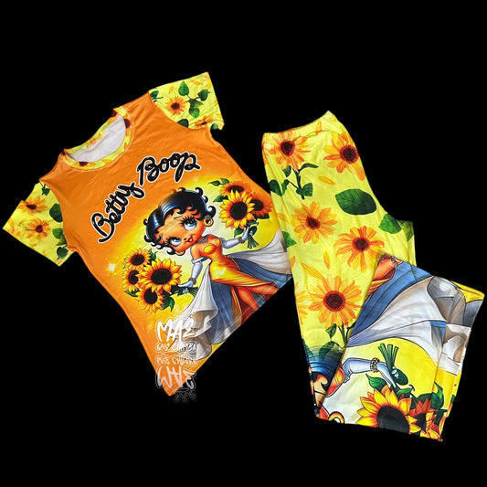 Pijama Betty Boop Girasoles Talla Única