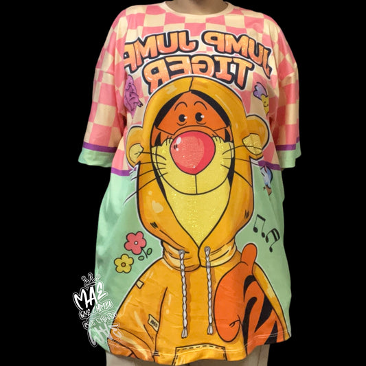 Blusón oversize Tigger Jump Cuadritos