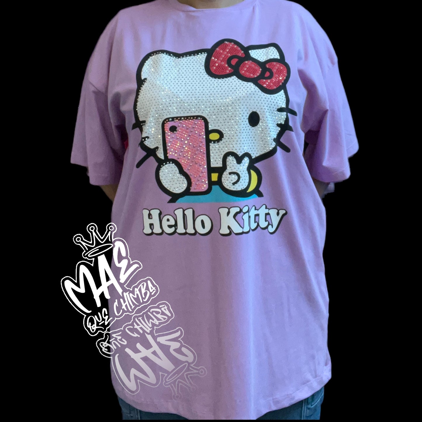 Bluson oversize Hello Kitty celular morado