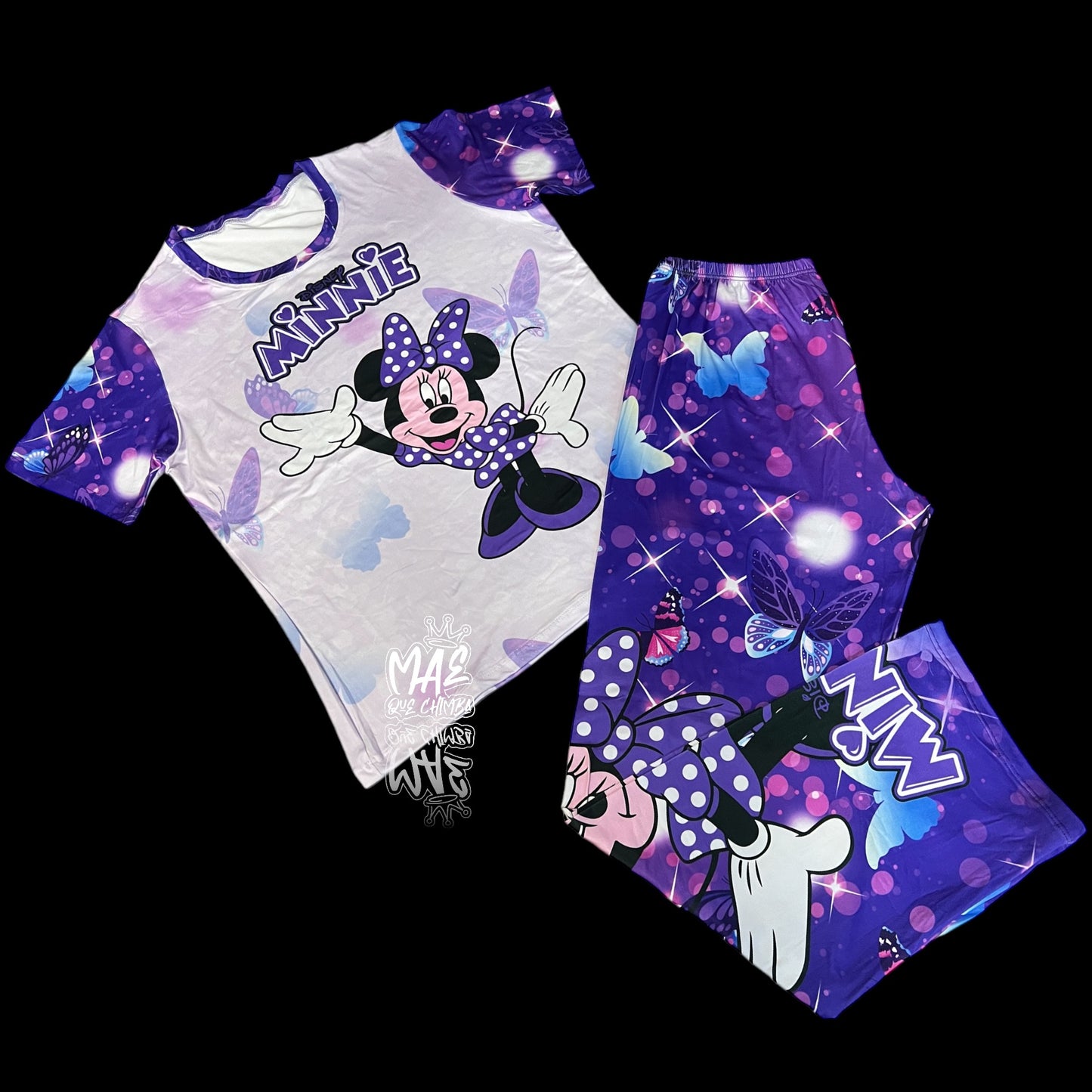 Pijama Minnie morada plus