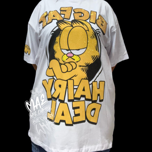 Blusón oversize Garfield Big Fat Blanca