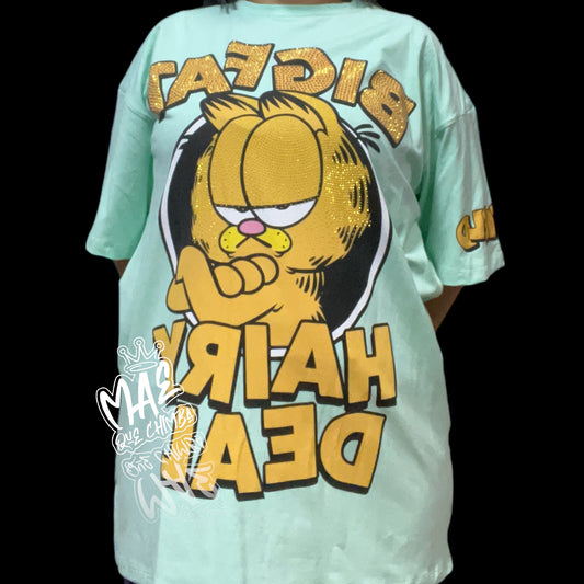 Blusón oversize Garfield Big Fat menta