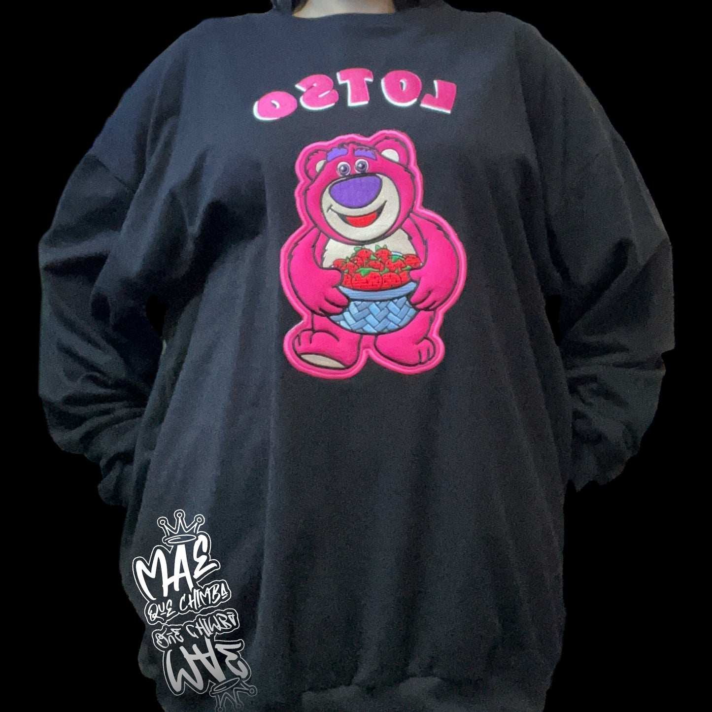 Sueter oversize Lotso negra