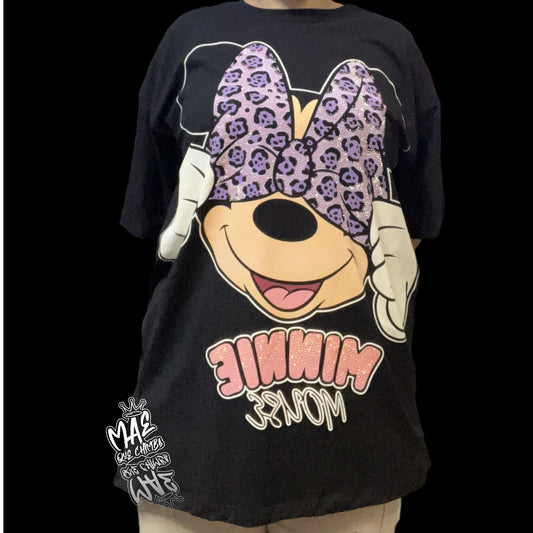 Blusón oversize Minnie Lazote Cara Negro