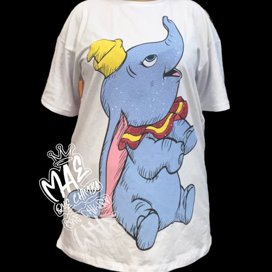 Blusón oversize Dumbo blanco