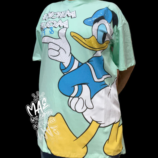 Blusón oversize Pato Donald&Gufy menta