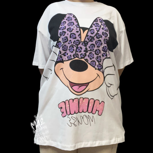 Blusón oversize Minnie Lazote Cara Blanco