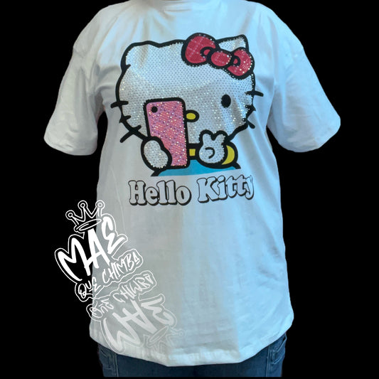 Bluson oversize Hello Kitty celular blanco