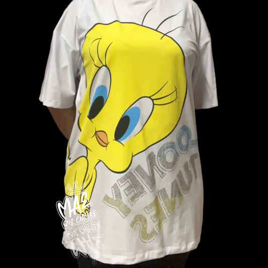 Blusón oversize Piolin blanca