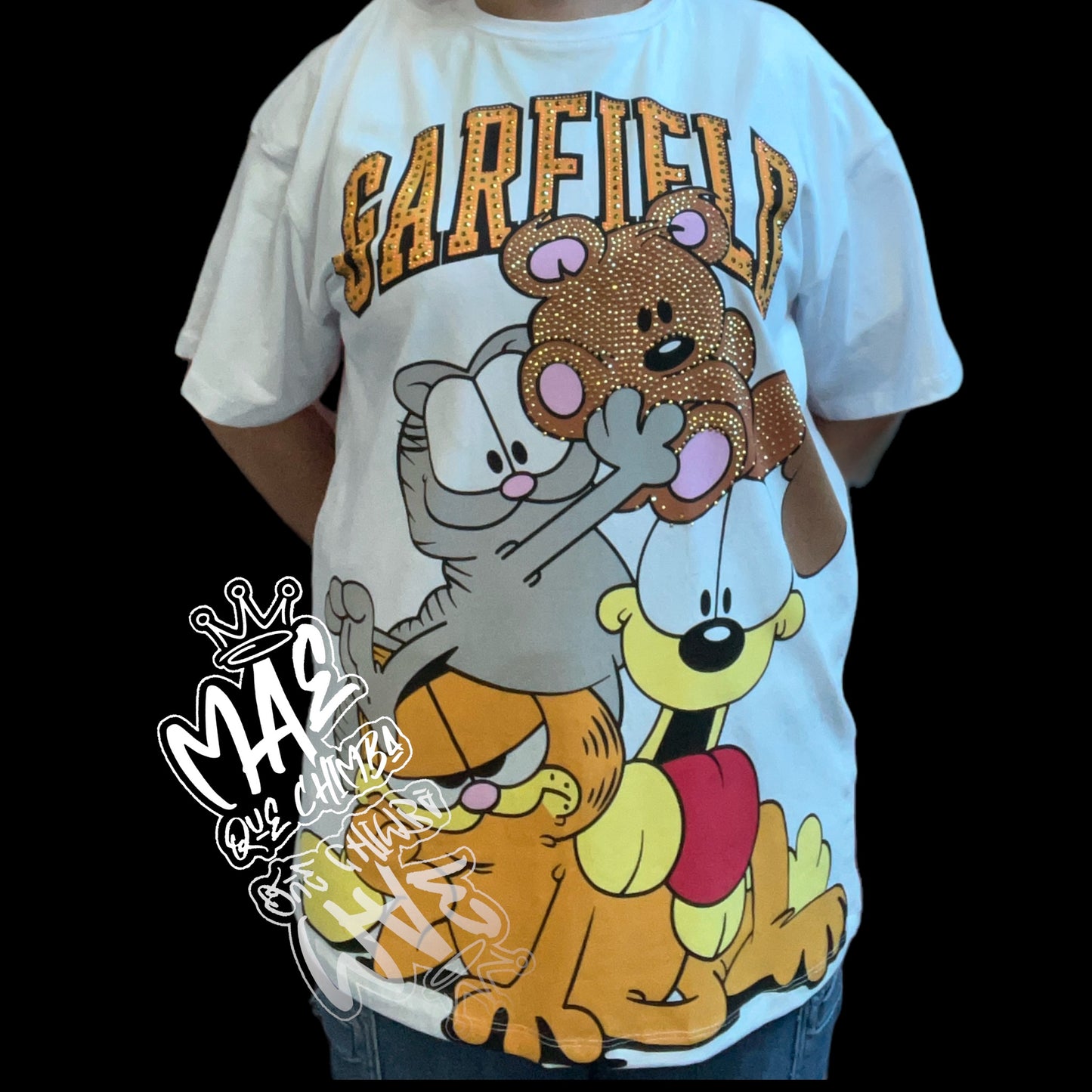 Bluson oversize Garfield osito y Oddie blanco