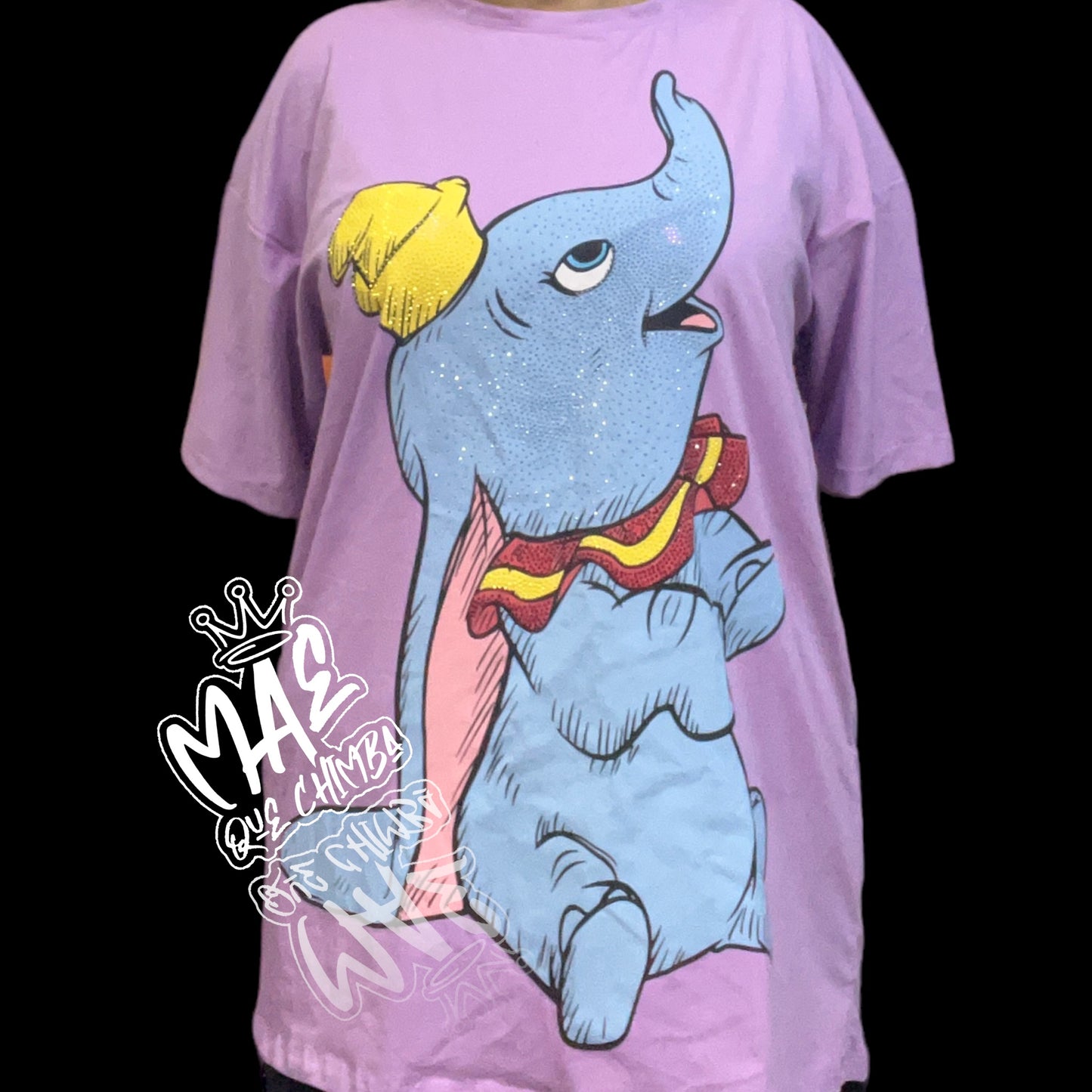 Blusón oversize Dumbo morado