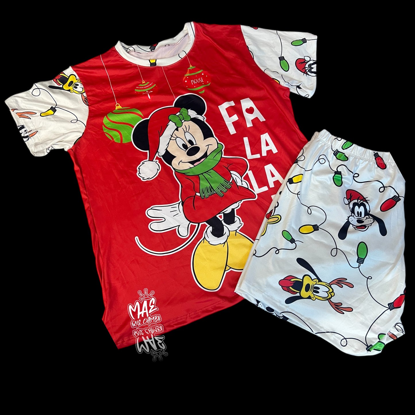 Pijama Minnie navideña roja